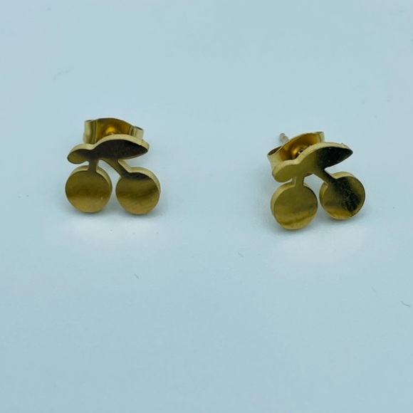 Gold Cherry Necklace and Earring Sets - Picture 3 of 8